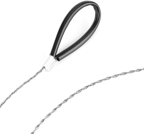 ONF3 - Roestvrij stalen draadzaag - Noodzaag voor outdoor - Lichtgewicht en flexibel - Geschikt voor bushcraft en camping - Zilver van Onf3 — afbeelding 2
