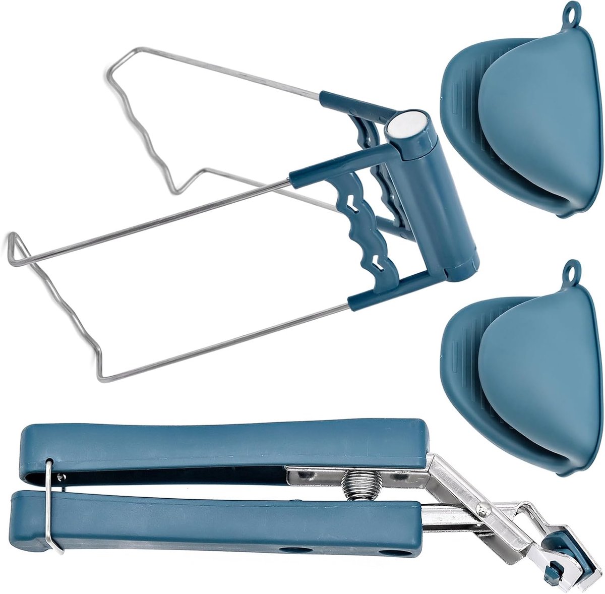 4-Piece Keuken Set - Anti-Bakschalen - Tangen voor Schalen, Magnetron, Oven, Pannen