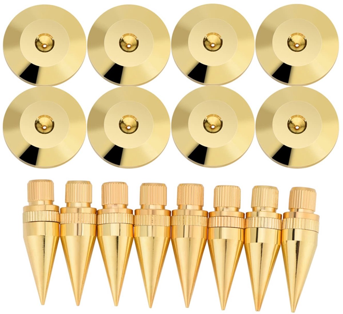 Dailygoody - Speaker Spike Golden Stand Voeten - Draaitafel Isolatie