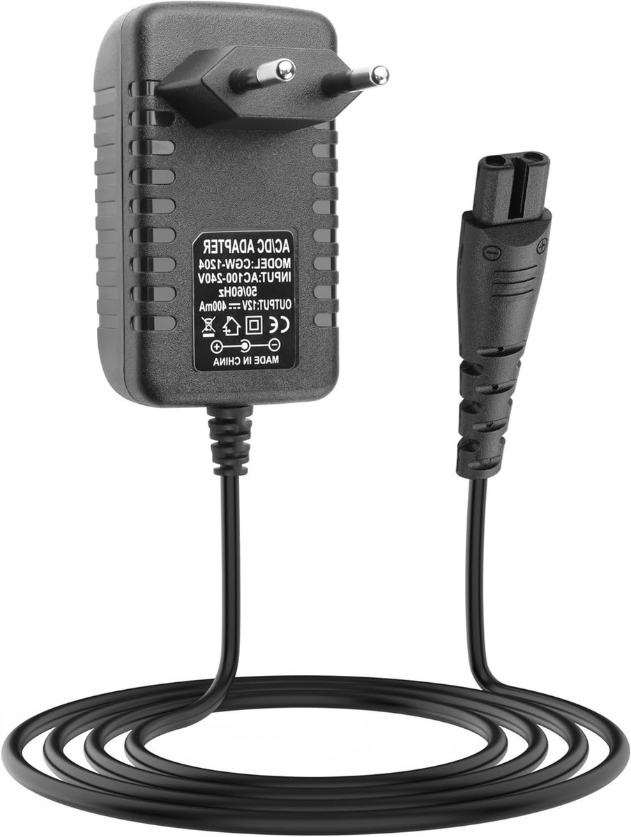 Oplaadbare 12V 0.4A Lader voor Remington Scheerapparaten, Geschikt voor F5-5800 F5800 F5790 R5150 R6130 R-6150, Elektrische Scheerapparaat Voedingskabel en Accessoires