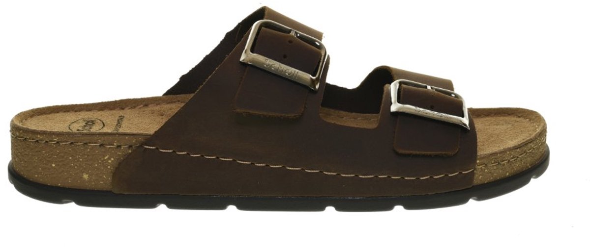 Scholl Bora 2 Bruin Olied Herenslipper maat 41