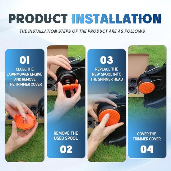 Trimmer Spoelen Set - Grasmaaier Onderdelen - Tuinonderhoud - 6 Stuks Inclusief - A6481 A6485 - Zwart van Merkloos	 — afbeelding 3