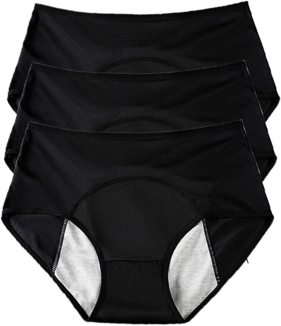 Set van 3 Wasbare Ademend Waterdichte Incontinentie Onderbroeken voor Vrouwen in Maat 6XL