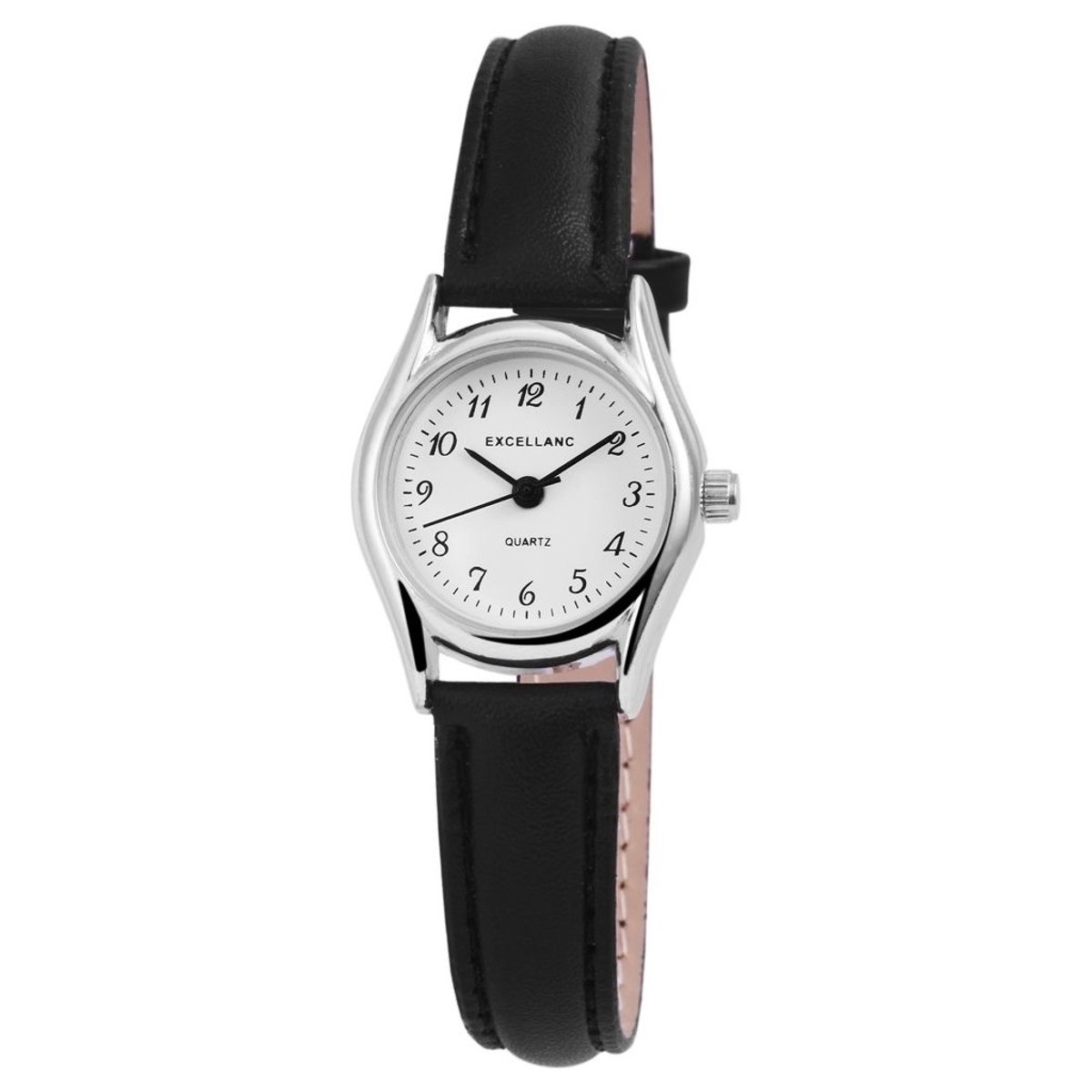 EXCELLANC Dameshorloge van imitatieleer 1900281 Excellanc dameshorloge met imitatieleren band