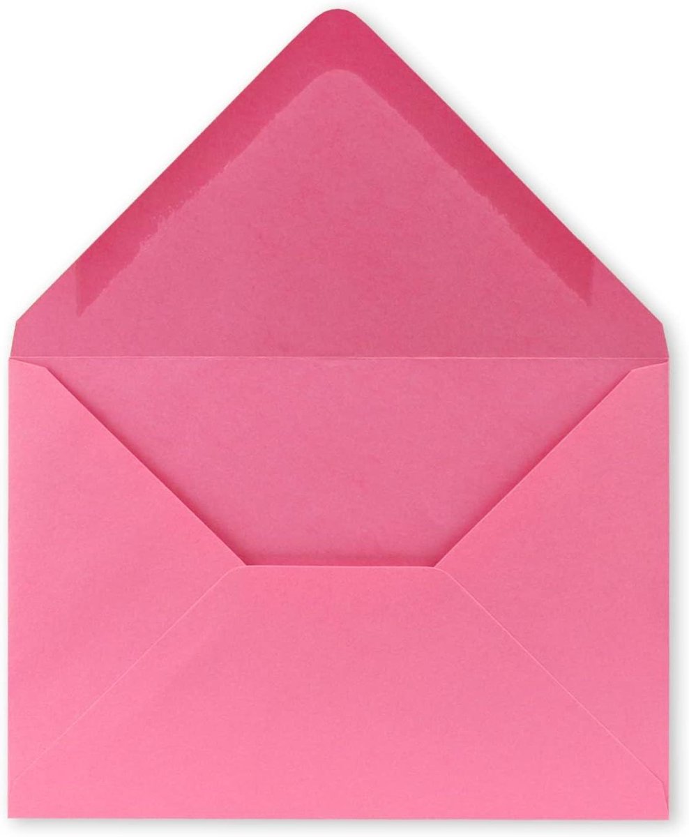 DIN C5 enveloppen - Kleurrijke enveloppen - Kaarten versturen - Mat en voelbaar oppervlak - 100 stuks - Roze