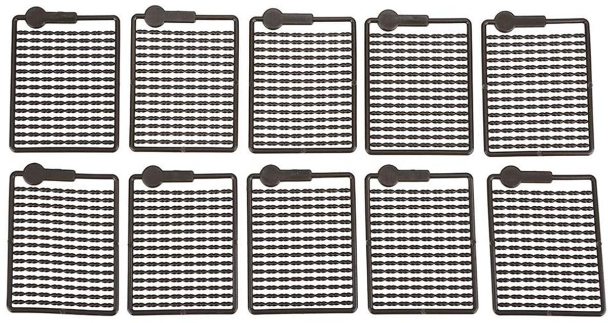 Byshayne- Haar Rigs 10 Stuks - Gebogen Karperhaak - Anti-Klit Wartel - Aas Stoppers - Vlochten Lijn Verlengers - Effectieve Visoplossing - Karper Rigs