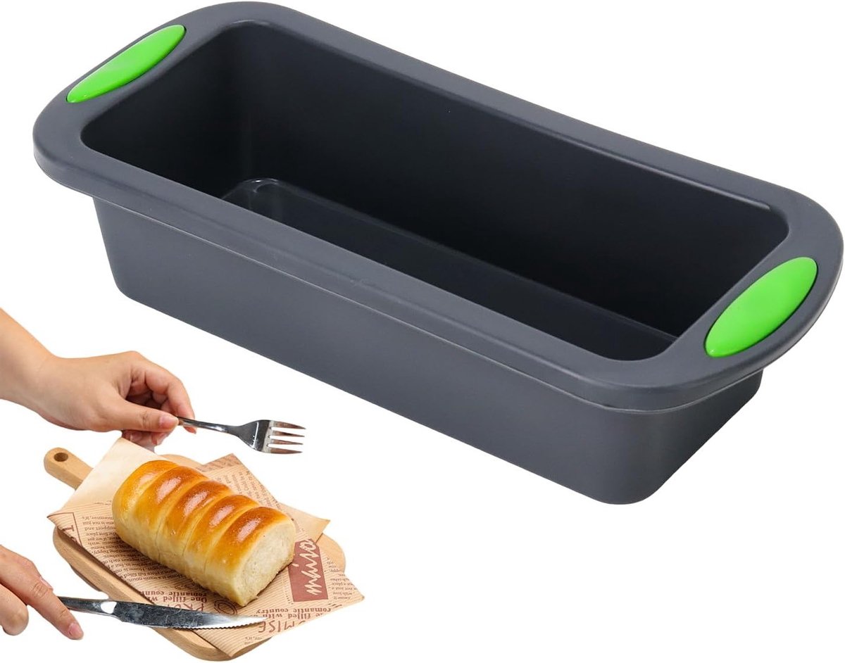Siliconen bakvorm rechthoekig voor cake en brood met anti-aanbaklaag (27.8 x 12 x 6 cm) - ideaal voor bakken, ovenbestendig en gemakkelijk schoon te maken