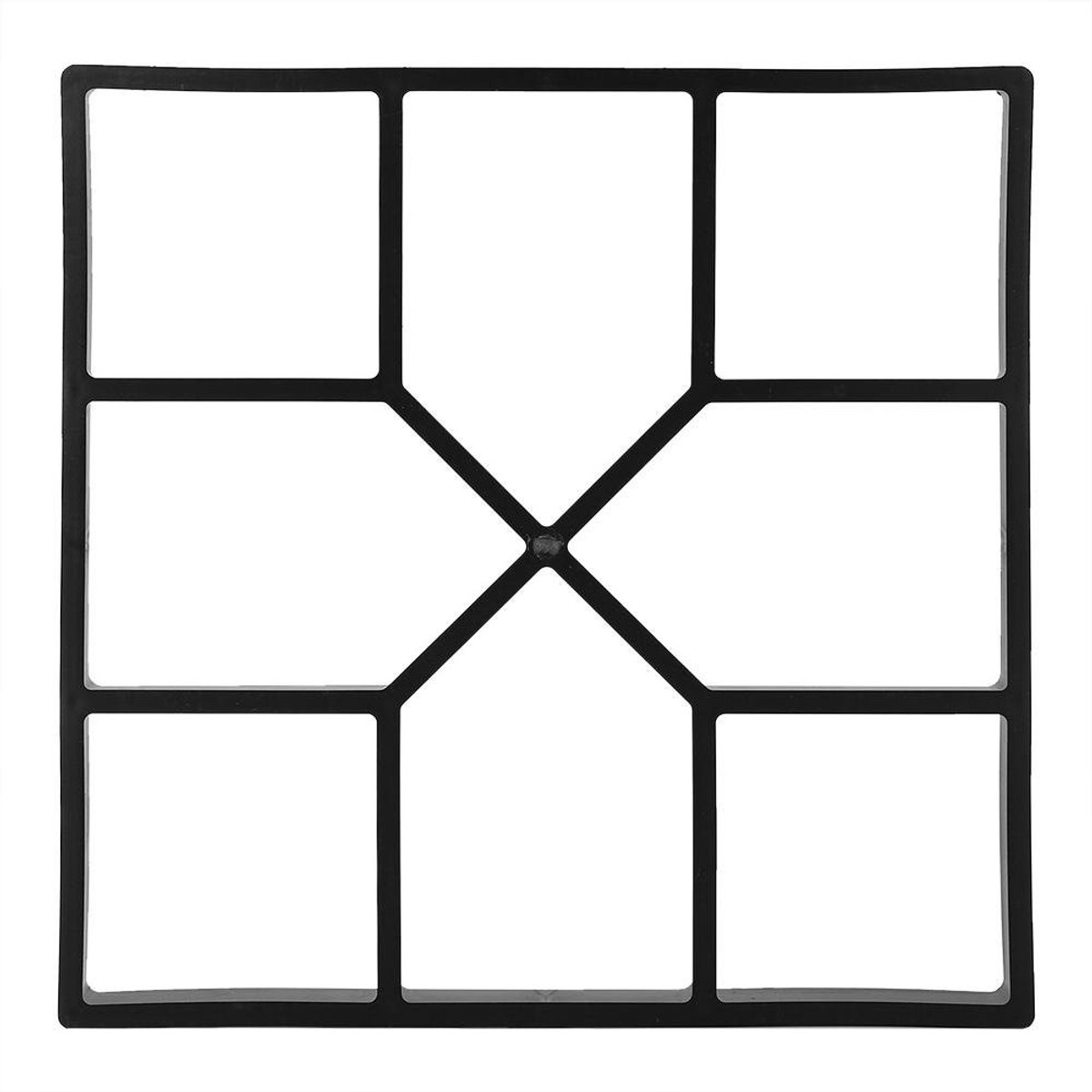 Dailygoods- Betonvorm Handmatig - Bestratingsvorm 40 x 40 cm - Geometrisch Patroon - Voor Tuin en Gazon - Eenvoudig te Gebruiken - Voor Op Maat Gemaakte Stapstenen - Bestratingsmal