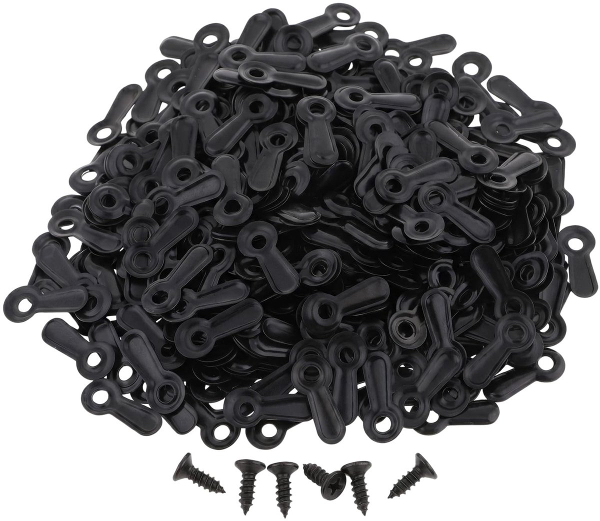 Dailygoods- Foto Clips 100 Stuks - Frame Hardware - Draaiknoppen met Schroeven - Zwart Metaal - Voor Opknoping Foto's - Compact Formaat - Foto Ophangsystemen