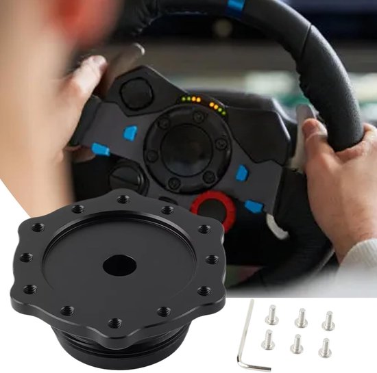 Stuurwieladapter - Race-adapter Wielhouder - Race Simulator - Aluminiumlegering - 13 x 7 x 6 cm - Zilver — afbeelding 4