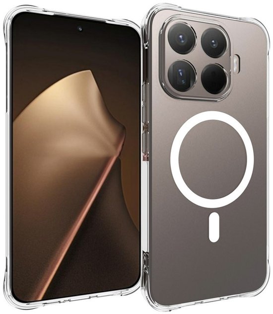 Coque Coverup - Convient pour Xiaomi 17T Pro - Coque arrière Coverup TPU avec coins AirBag - Compatible MagSafe - Transparent