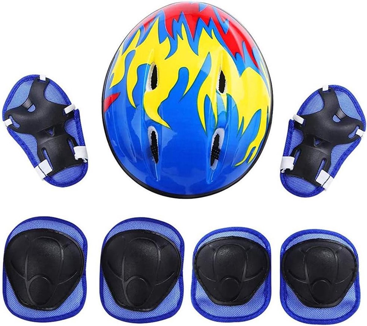 Beschermingsset Kinderen - Sportuitrusting Set - Buiten Sporten - 7 Delige Set - 3-8 Jaar - Blauw
