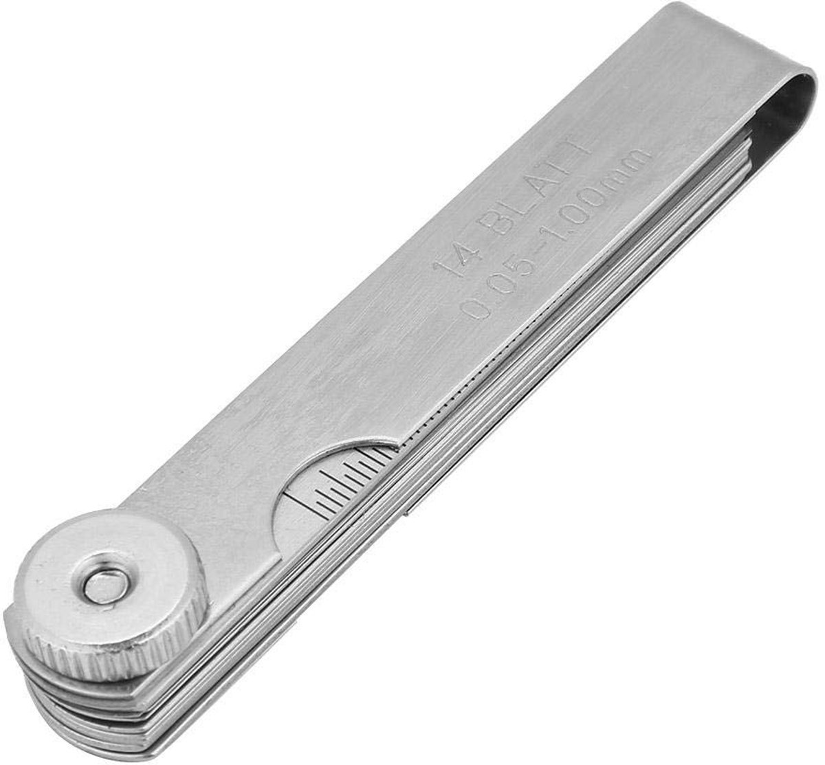 Dailygoods- Lasinspectiegereedschap 75 mm - Roestvrij Staal - Hoogwaardige Precisie - Meten Spleetgrootte - Duurzaam - Eenvoudig te Dragen - Meetinstrument