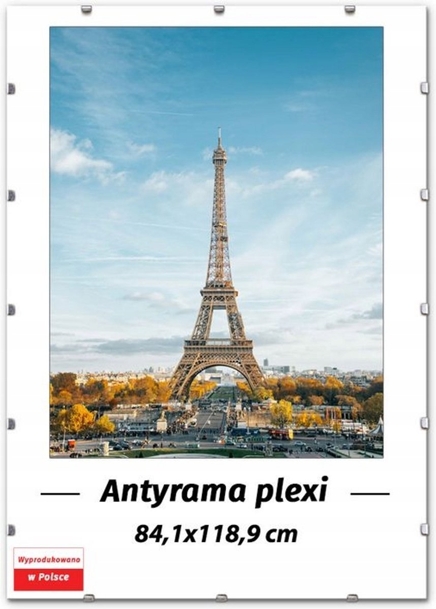 Antirek Plexi A0 84,1x118,9 cm voor puzzels, posters, foto's