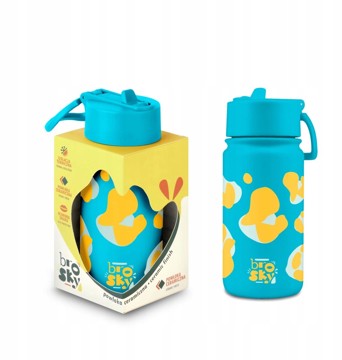 Brosky Wild Kinder Drinkfles met Rietje - 450ml - Stijlvol & Praktisch