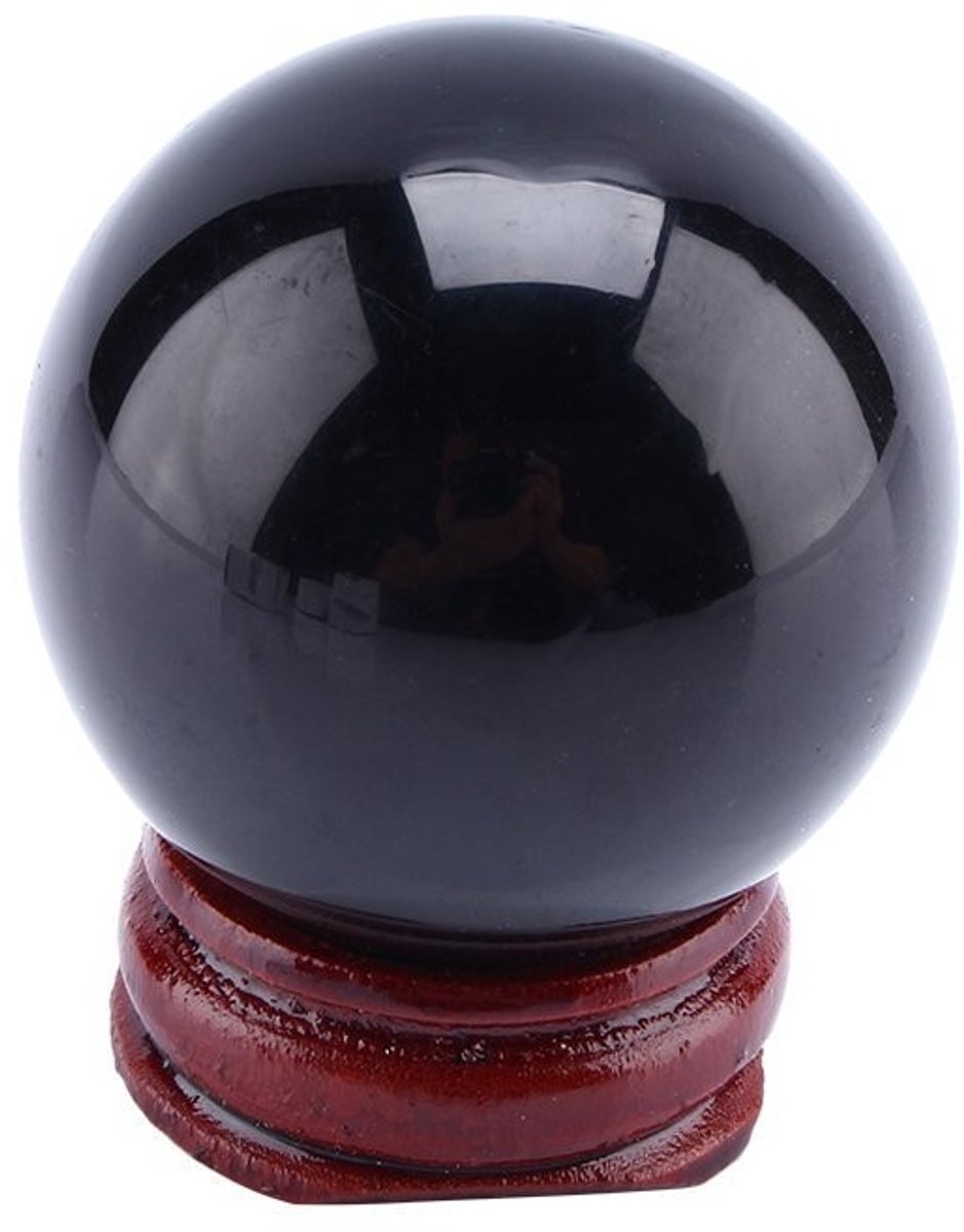 JHUBERS- Glazen Bol Helder Kristalglas - Sculptuur met Standaard - Verjaardagsgeschenk - Kantoordecoratie - Feng Shui - Diameter 40 mm - Decoratieve Bol