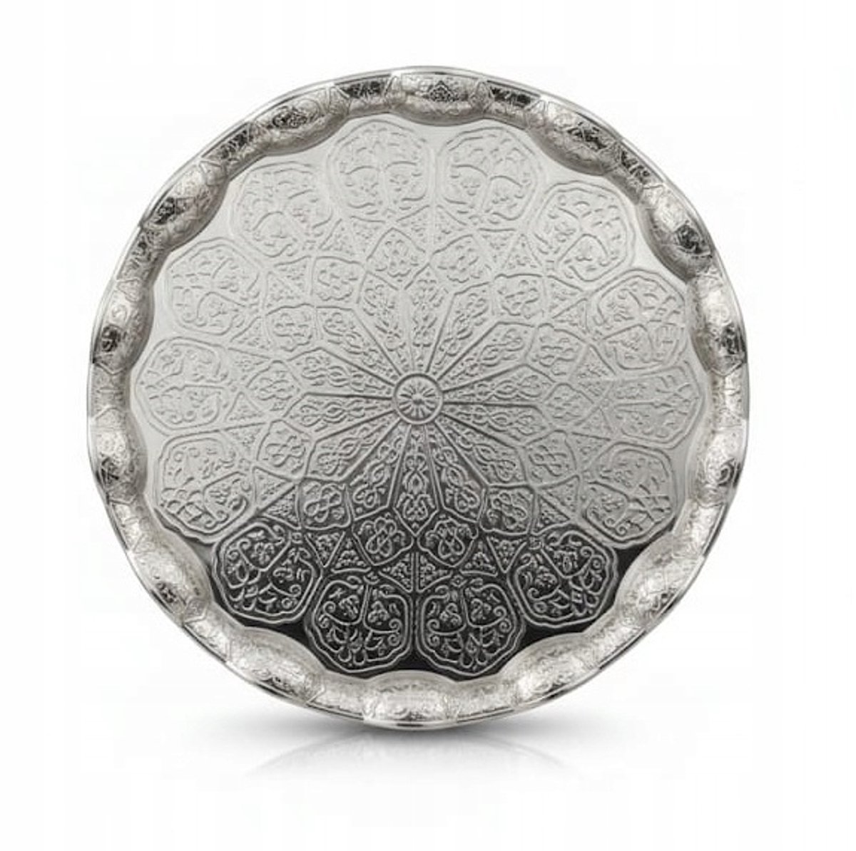 Turkse Decoratieve Metalen Serveerschaal 35cm - 5 Kleuren