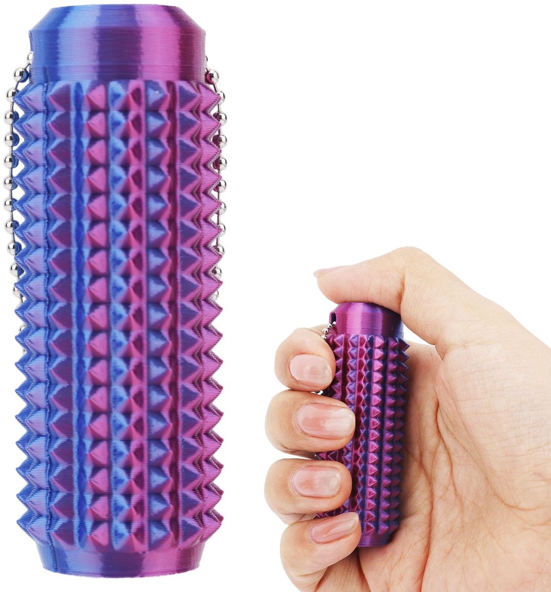 ZEYNOMAX- Fidget-sleutelhanger Draagbaar - Spiky Grippie Stim - Sensorisch Fidget-speeltje - Ontspanning - Focus - 7x2,5 cm - Fidgettoy