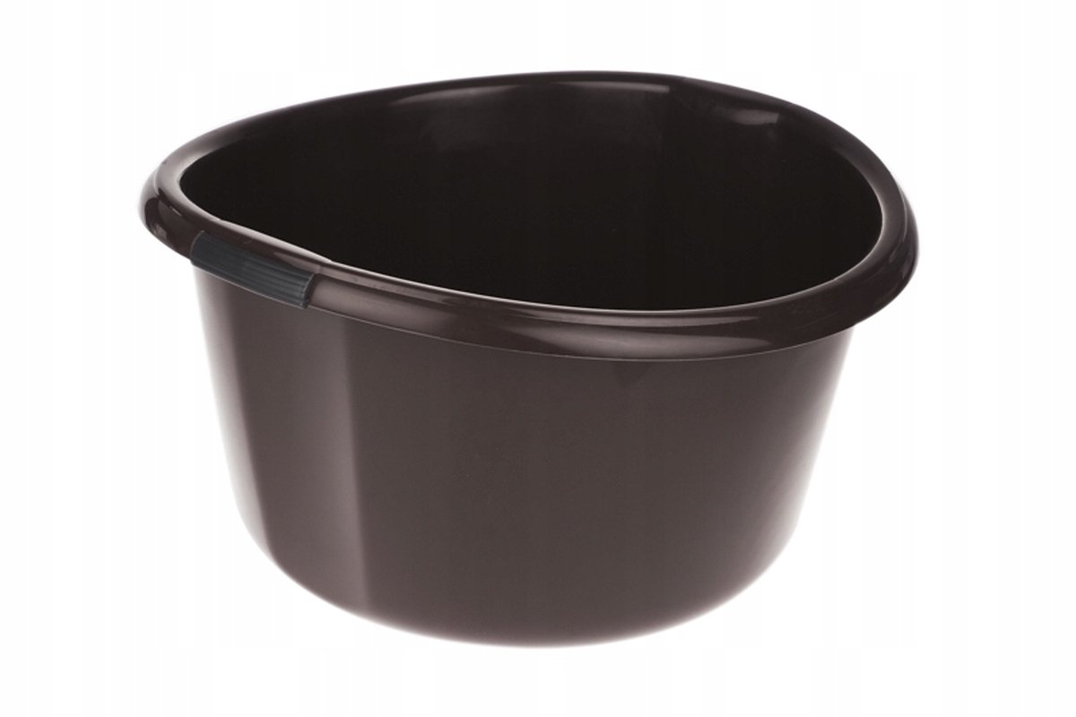Bruine Plastic Wasbak met Handvatten 30L - Ø49cm