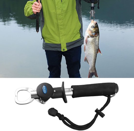BRENZOOS- Visgrijper met 15 kg weegschaal - Roestvrij staal - Automatische openingsveer - Comfortabele grip - Anticorrosie - Waterdicht - Vishouder van Brenzoos — afbeelding 3