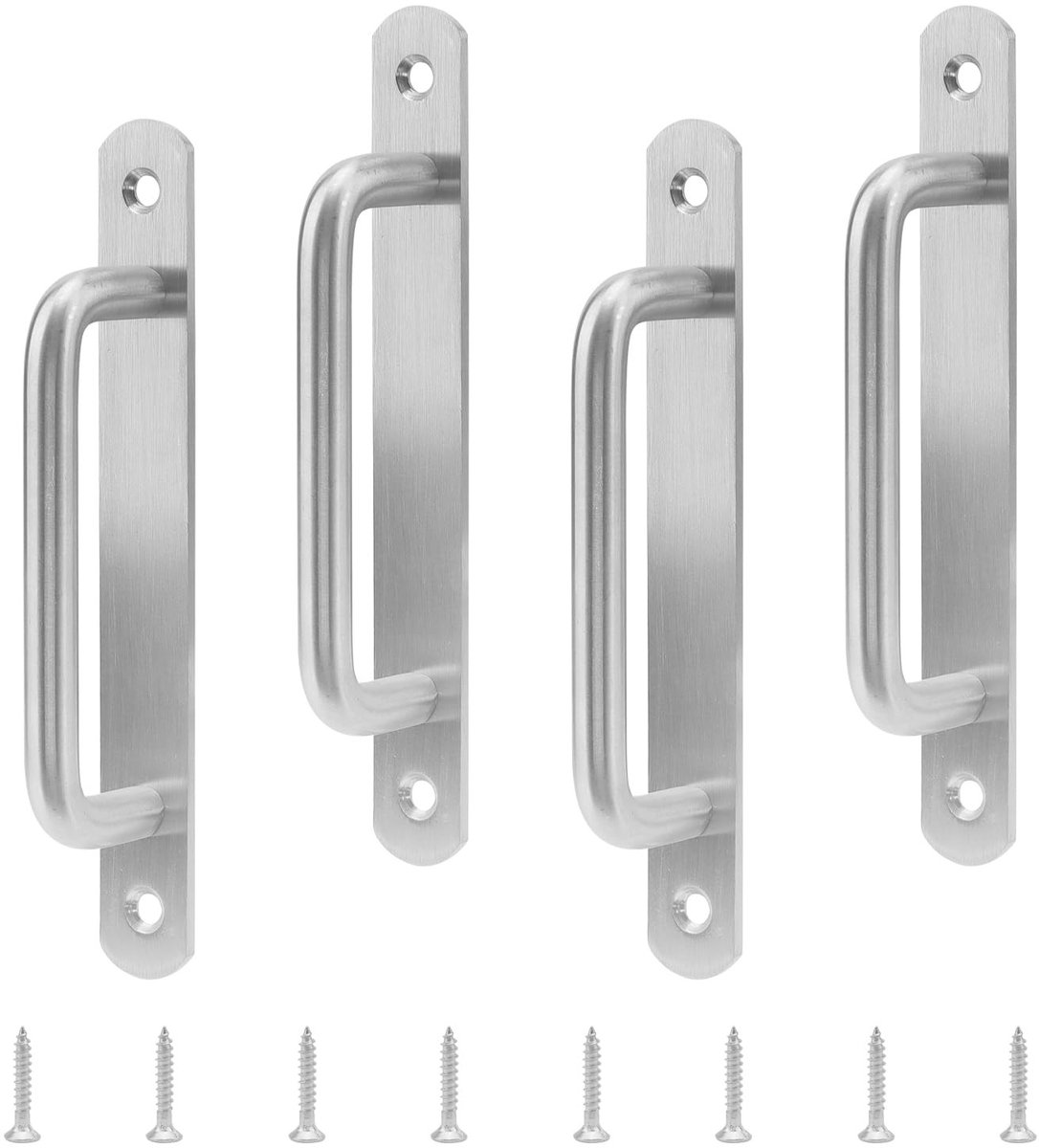 BRENZOOS- Schuifdeurgrepen Roestvrij staal - 4 Stuks - Trekdeurgrepen - 16 cm - Badkamer/Keuken - Eenvoudige Installatie - Deurgrepen