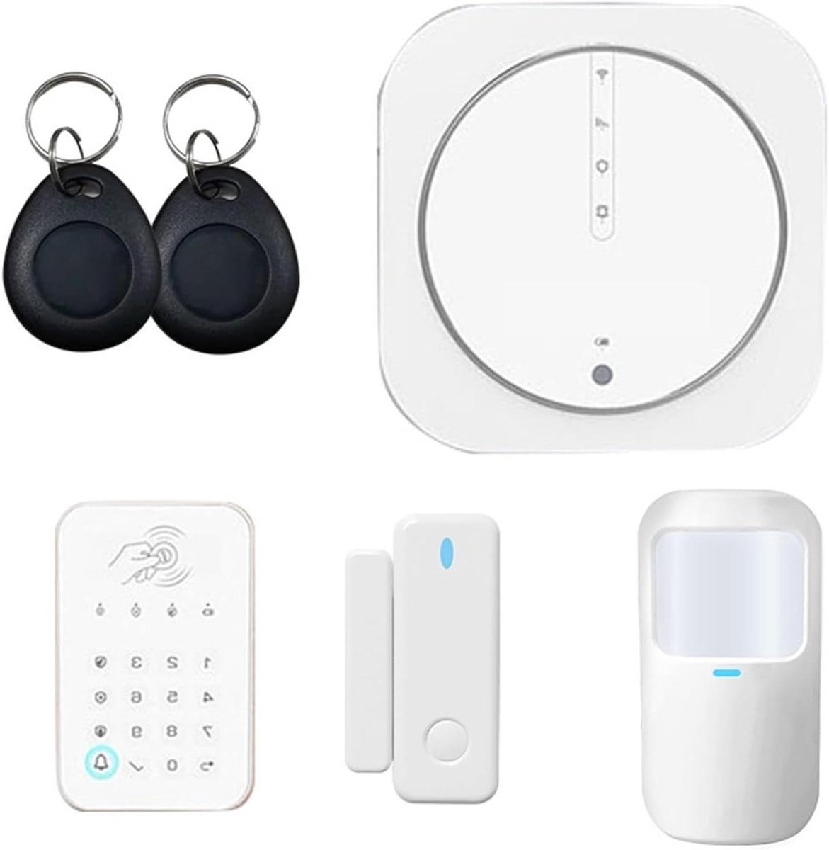 Alarmsysteem Kit - Draadloze Beveiliging - Huis Beschermen - APP Afstandsbediening - 100 Zones - Wit
