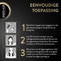 Syoss Oleo Intense haarverf instructies: 1. Mengen en aanbrengen op droog haar. 2. 30 min laten inwerken. 3. Wassen met post-color shampoo en masker.