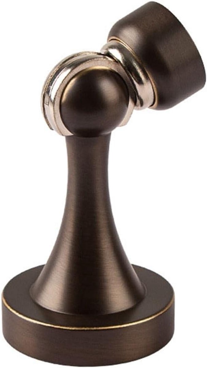 Magnetische Deurstopper - Deurvanger Messing - Stil Huis - Zonder Boren Optie - 15x15x15 cm - Messing
