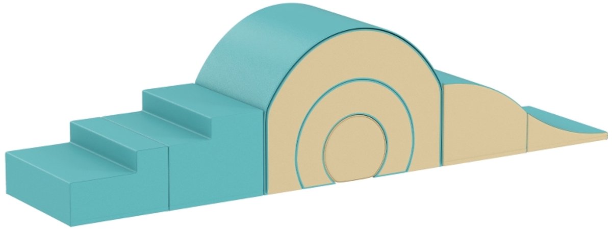 YYchan Zachte Speelblokken – 5-Delig – Voor Motorische Ontwikkeling – Indoor Speelparadijs – Groen/Beige