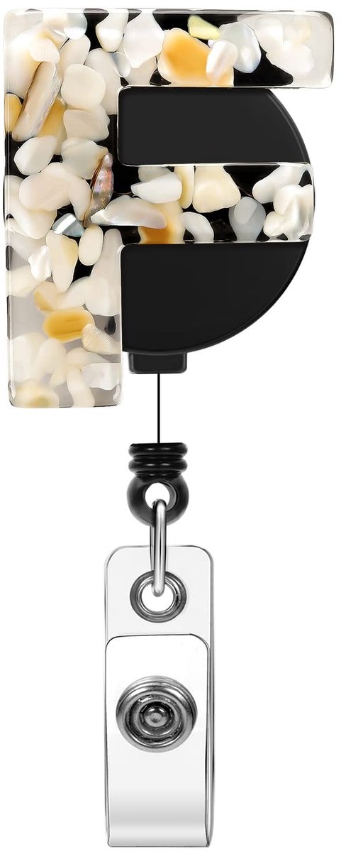 Dailygoods- Sleutelhanger Uittrekbaar - Badgehouder met Trekkoord - ID-Houder met Krokodillenklem - 360° Draaibaar - Roestvrij Staal - Duurzaam Nylon Draad