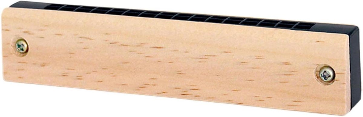 Houten Mondharmonica - Speelgoed Harmonica - Muziek Leren - 16 Gaten Dubbel - 135 cm - Houtkleur