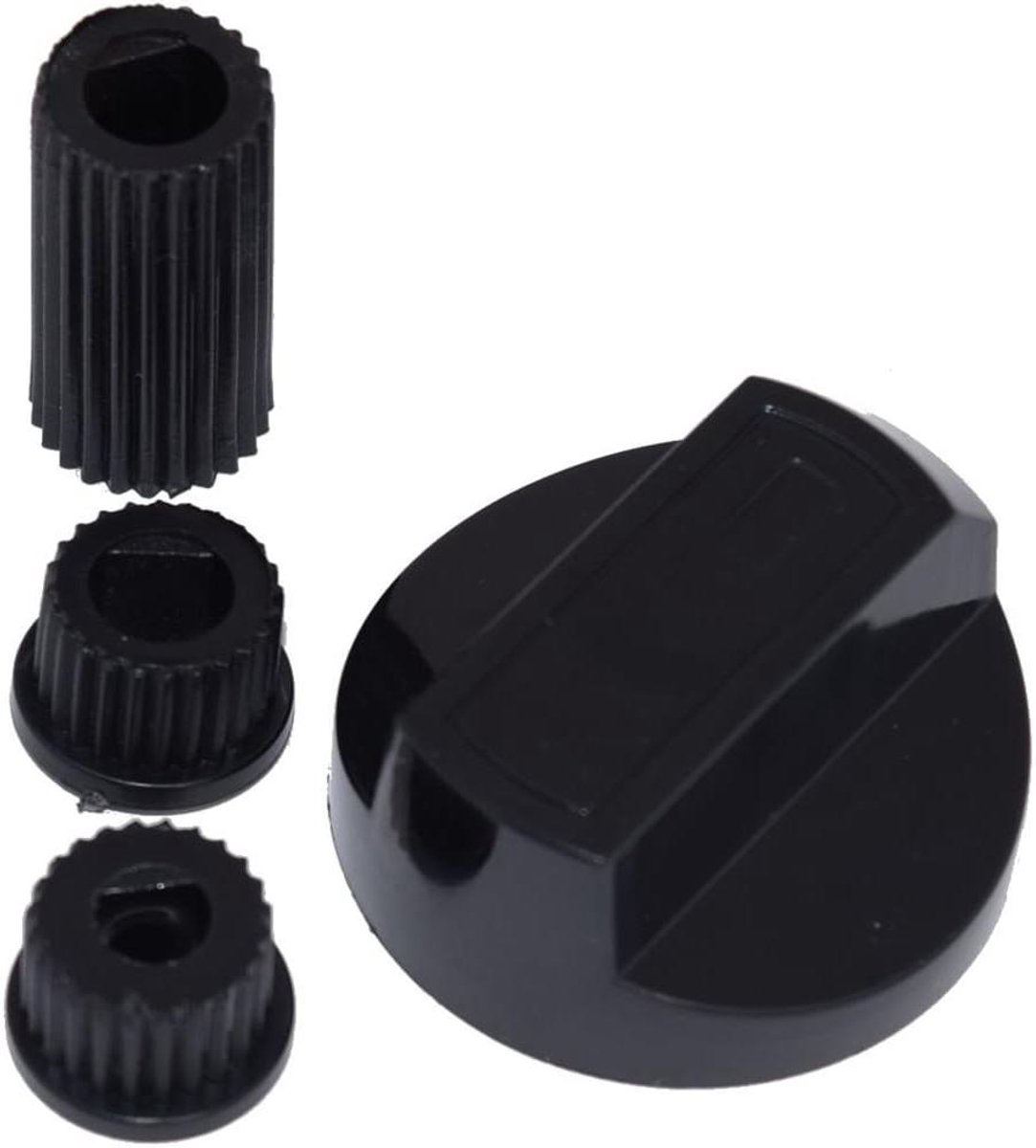 Fornuis Knop - Oven Bediening - Koken Reparatie - Universele Pasvorm - 39mm Diameter - Zwart
