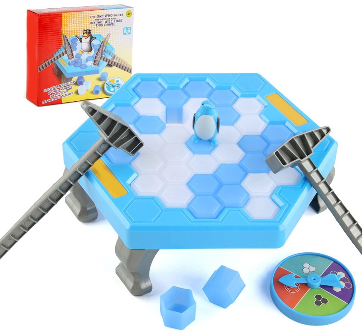Dailygoods- IJsbreker Spel - Educatief Bordspel - Draaiende Tafel - Groot Slagpinguïn Speelgoed - Motorische Vaardigheden - Veilig Plastic Materiaal