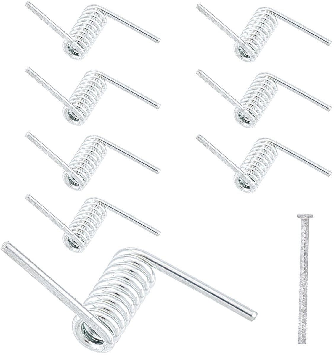 Dailygoods- Haarklauw Clip - 8 Stuks - Vervangingsveren - Metaal - Zilverkleur - Geschikt voor Grote/Middelgrote Clips - Haarclip