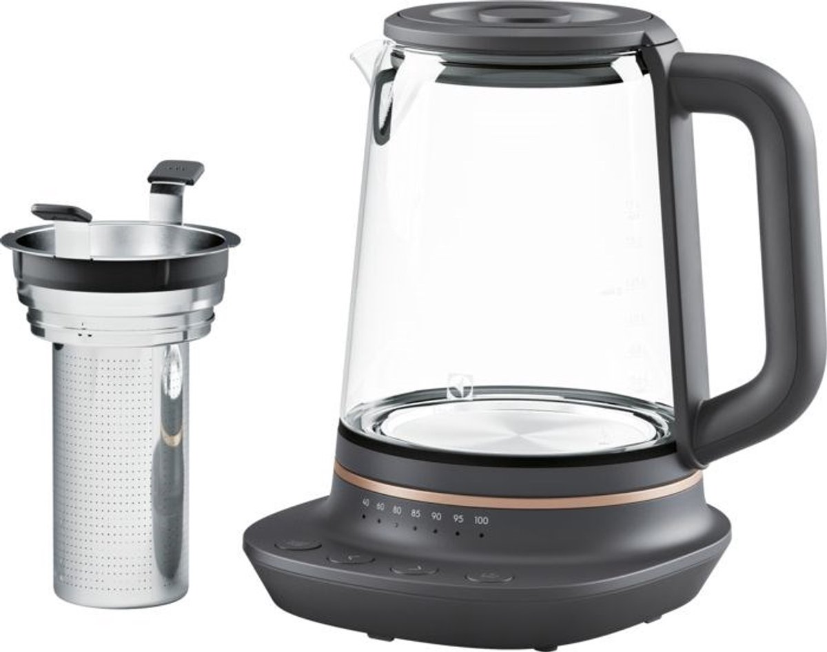 Electrolux E7GK1-8BP waterkoker 1,7 l 2000 W Zwart, Koper