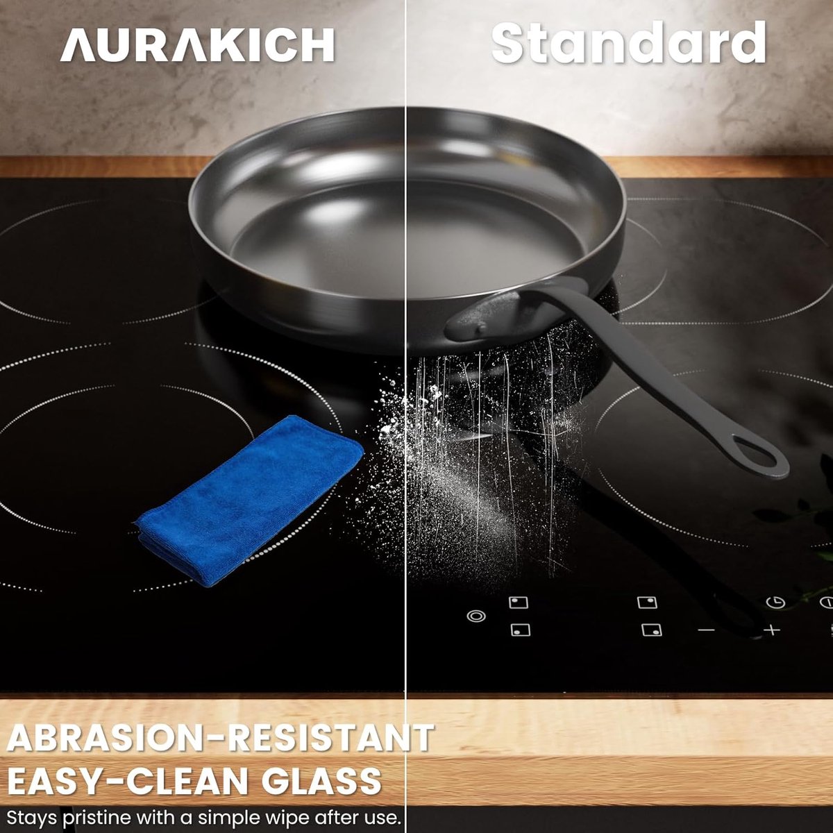 Keramische Kookplaat - Inbouw Kookplaat - Koken Thuis - Dubbele Zone Flexibiliteit - 60 cm - Zwart