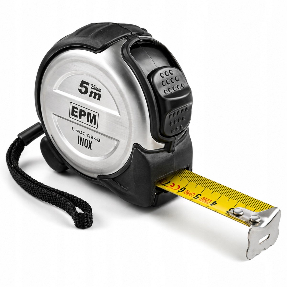 EPM Rolbandmaat INOX 5m x 25mm met STOP functie