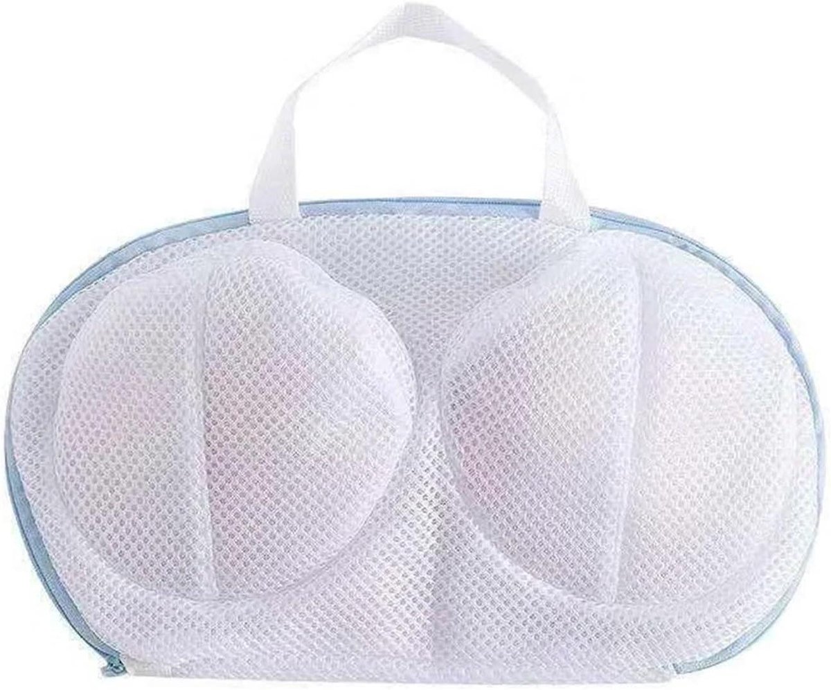 Wasmachine Tas - Lingerie Beschermer - Ondergoed Wassen - Anti-vervorming Mesh - 10x10x10 mm - Blauw