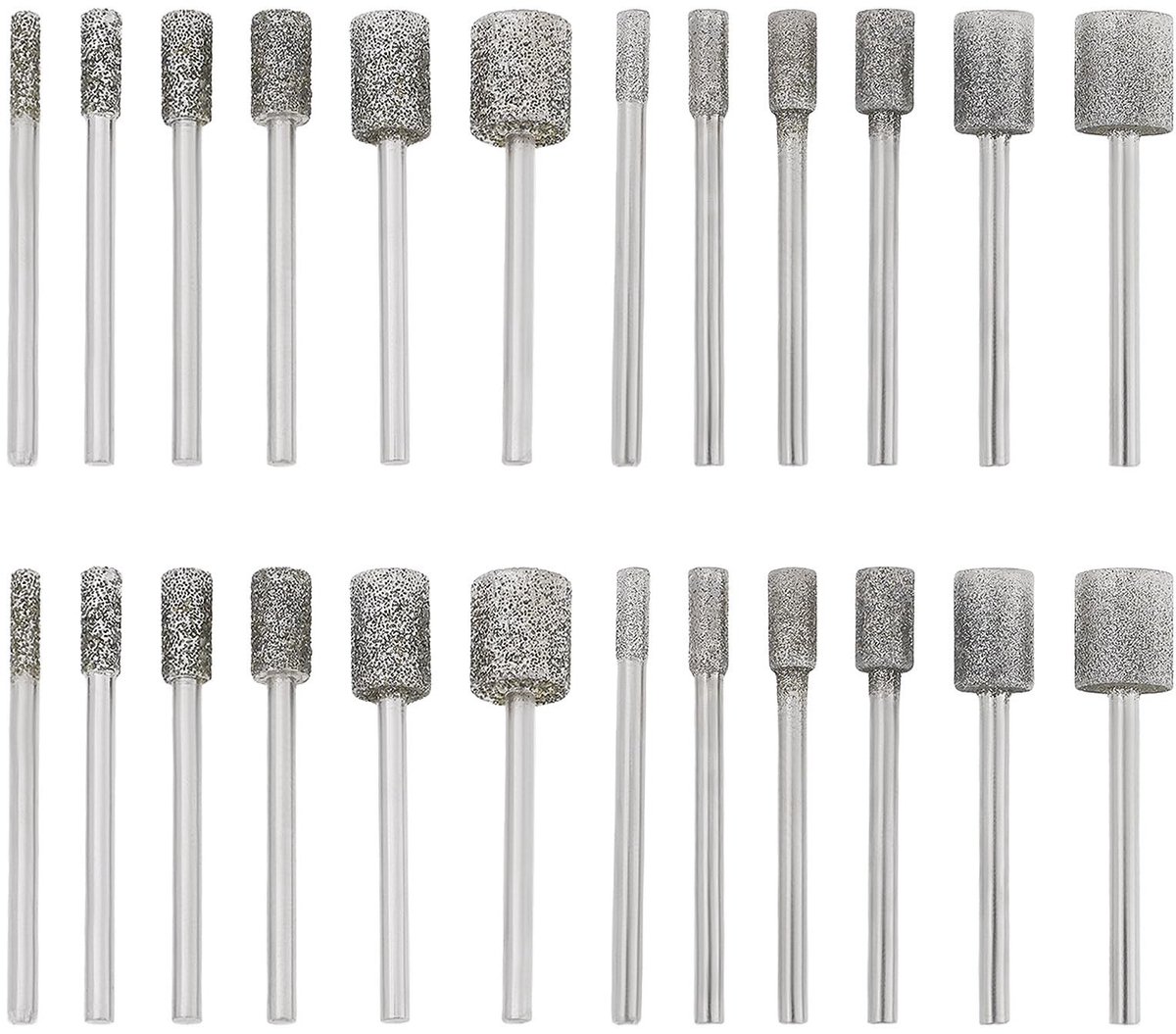 LIVIA HOME - Set van 24 Diamant Slijpbits voor Graveren en Polijsten