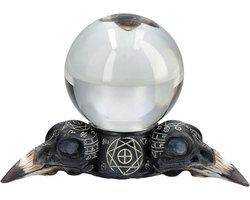 Figurine Raven schedels - Kristallen bol decoratie - Huis decoreren - Uniek design - 155 cm - Multicolor