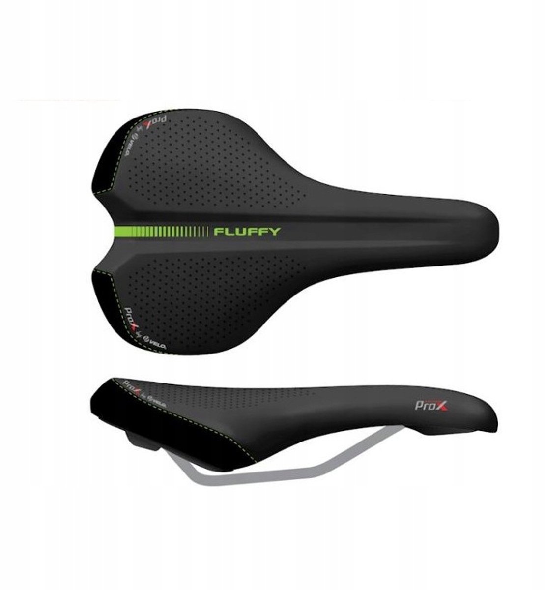 Velo Prox VL-3530 Fluffy Fietszadel Groen - Comfortabele MTB Zadel