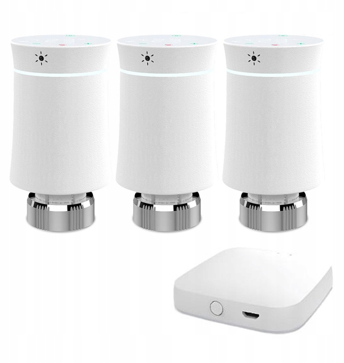 Zigbee Thermostaat Hoofd 3X + Hub - Slimme Verwarming