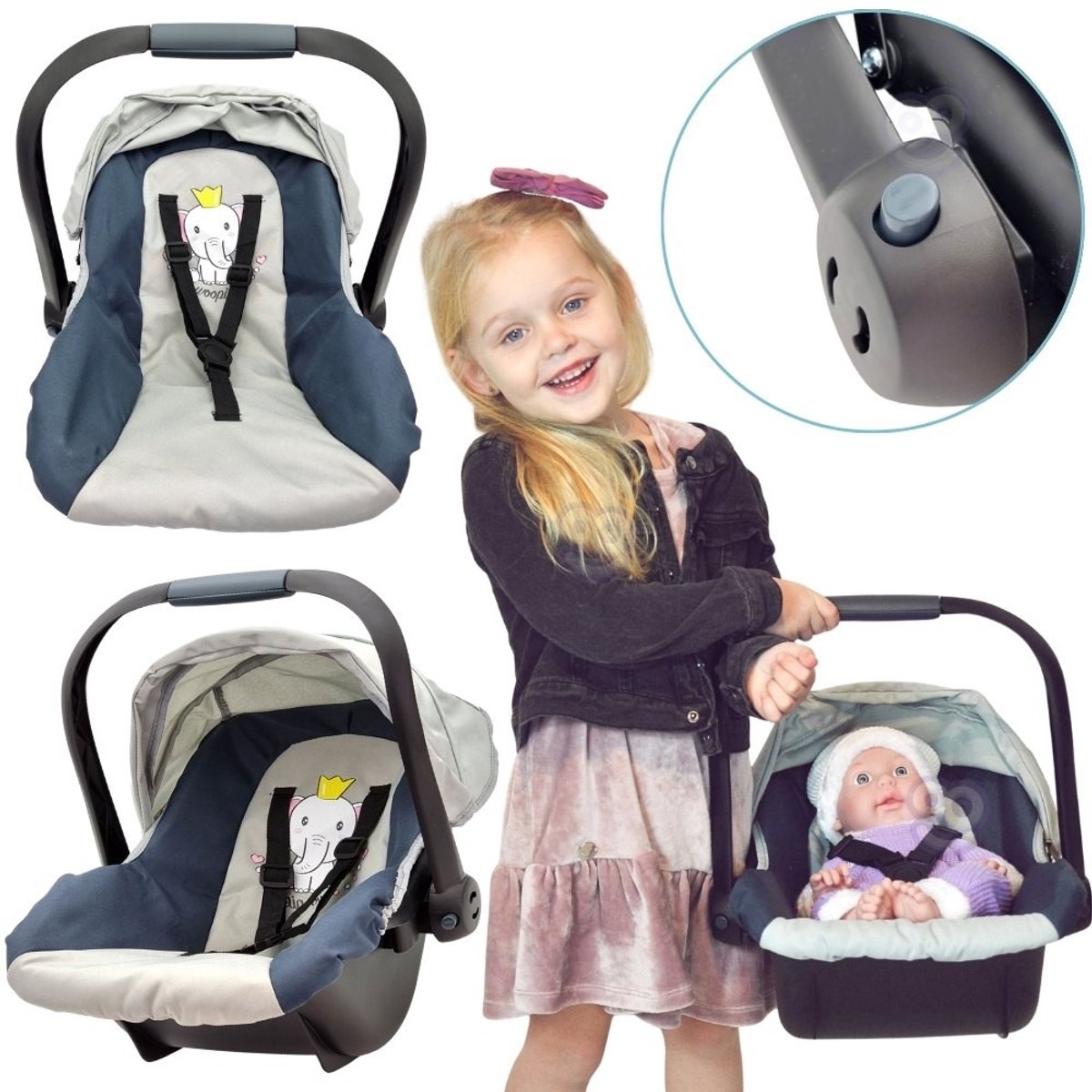 Woopie Royal Poppendraagtas 33-48 Cm - UNI