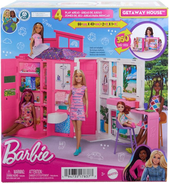 Barbie 65-jarig Jubileum Met 4-kamer Appartement Meubels En Pop Roze — afbeelding 3