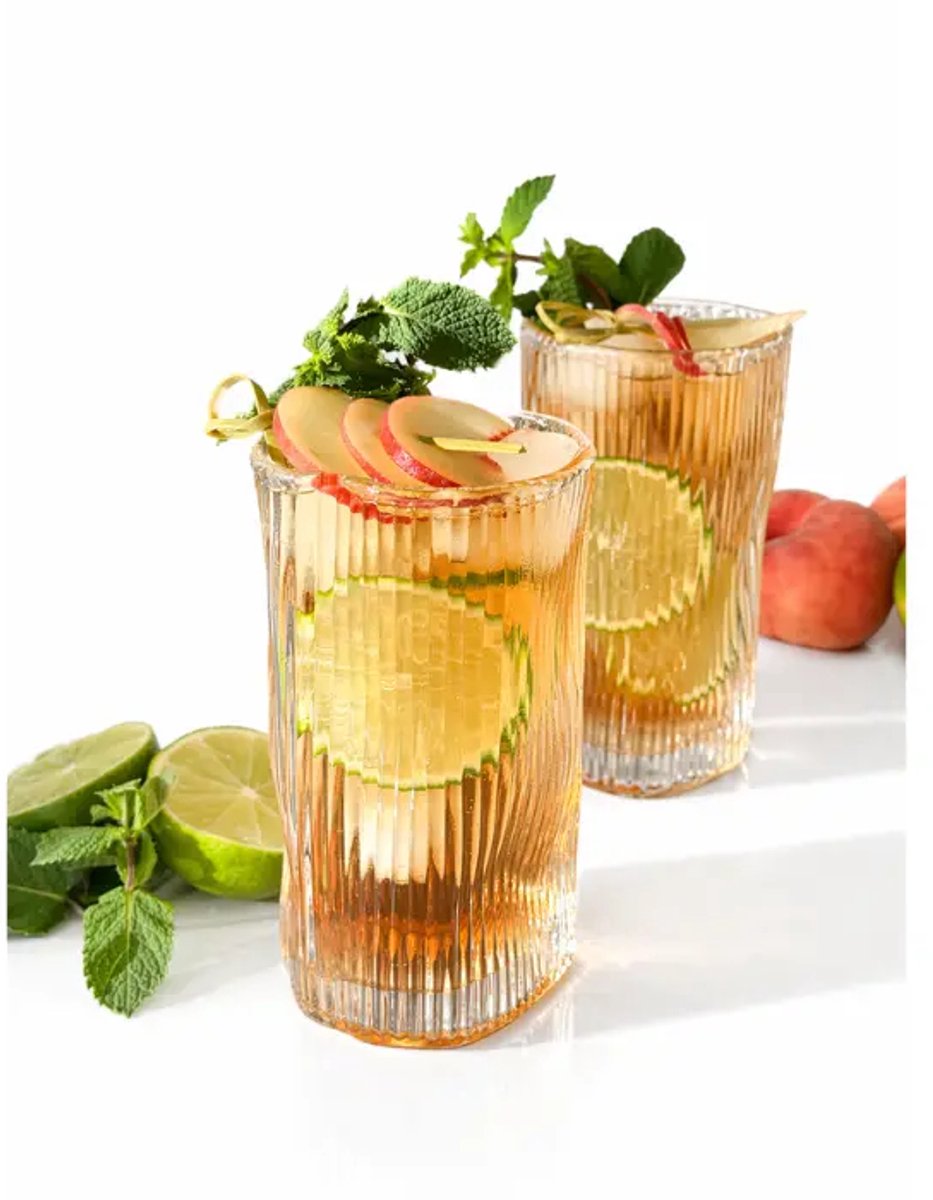 Bavary – drinkglazen – Wave Lines – golfstructuur – helder – set 6 – 250 ml