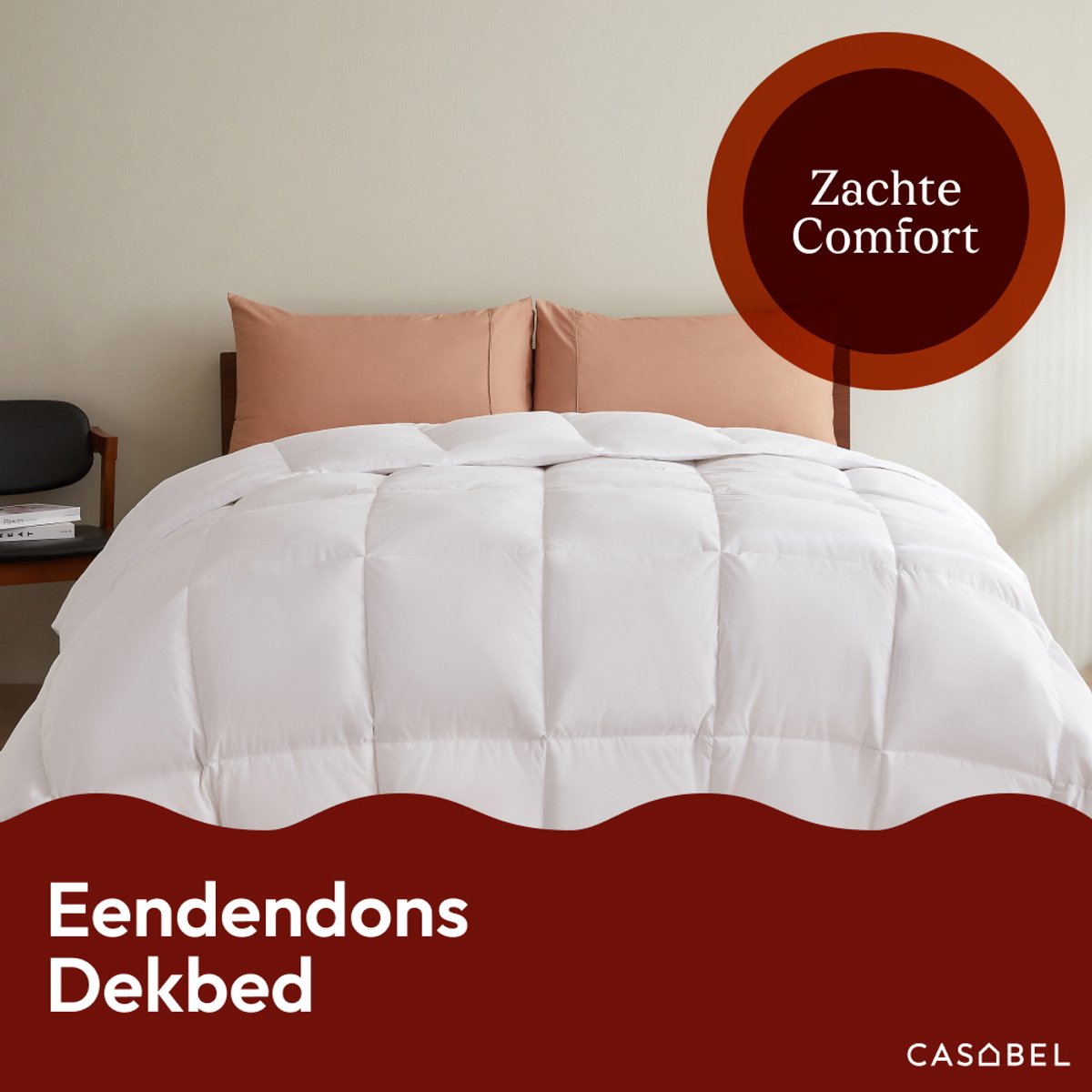CASABEL Dekbed 220x240 cm – Eendenveren – 500 g/m² – Zacht & Warm – Hypoallergeen – Wasbaar – Oeko-Tex gecertificeerd