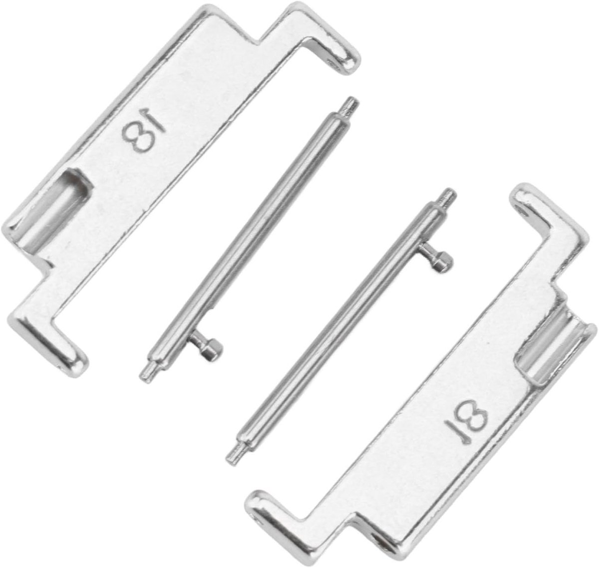 Elegante Metalen Horlogeband Adapter Set voor 18-22mm Bandjes voor Stalen Smartwatches, Perfect voor Modebewuste Gebruikers
