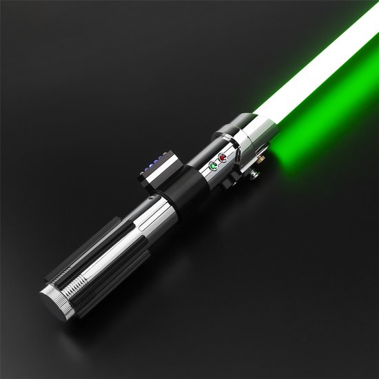 Raddsaber Star Wars Lightsaber ANAKIN EP2 NEW GEN! 2026 - Bluetooth app - Stalen Lichtzwaard - (S-RGB upgrade) 12 multi colors - Flash on clash - Zwaai geluid- ignition Effects/beweging