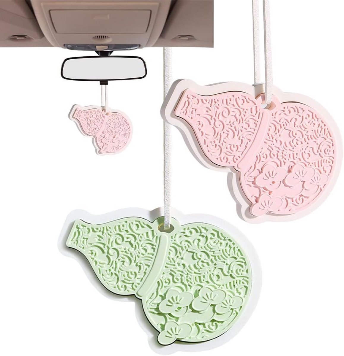 Set van 2 Aroma Diffusers, Geurverspreiders voor Aromatherapie, Pompoenvorm, Ideaal voor Slaapkamer, Badkamer en Auto, Verfris de Lucht en Creëer een Ontspannende Sfeer