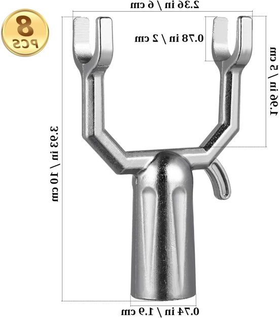 8 Stuks Taksteunen van Aluminiumlegering, Herbruikbare Plantenondersteuning voor Fruitbomen, Tuintakken en Groenten — afbeelding 3